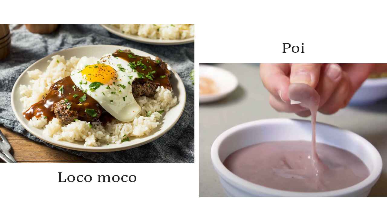 loco moco and poi food