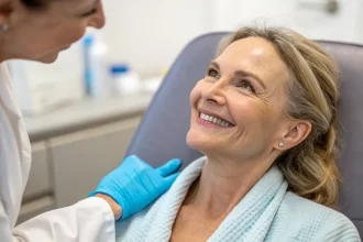 Drawing Auxiliary Lines for Facelift Surgery